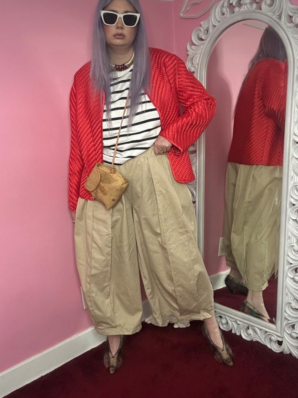Striped tee size Large